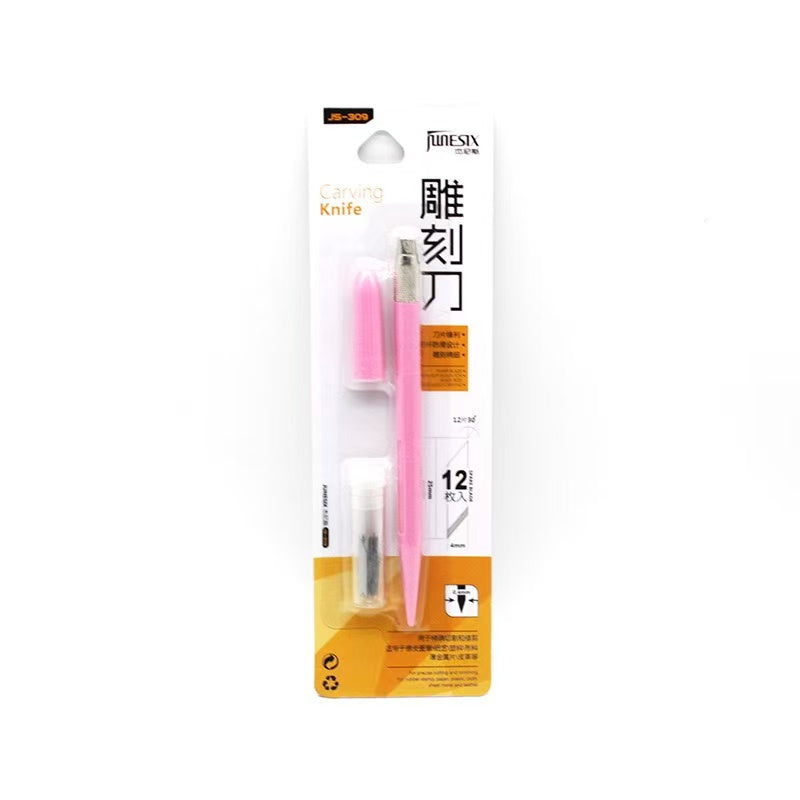 Colorful Craft Cutting Pen Knife with 12 replacements