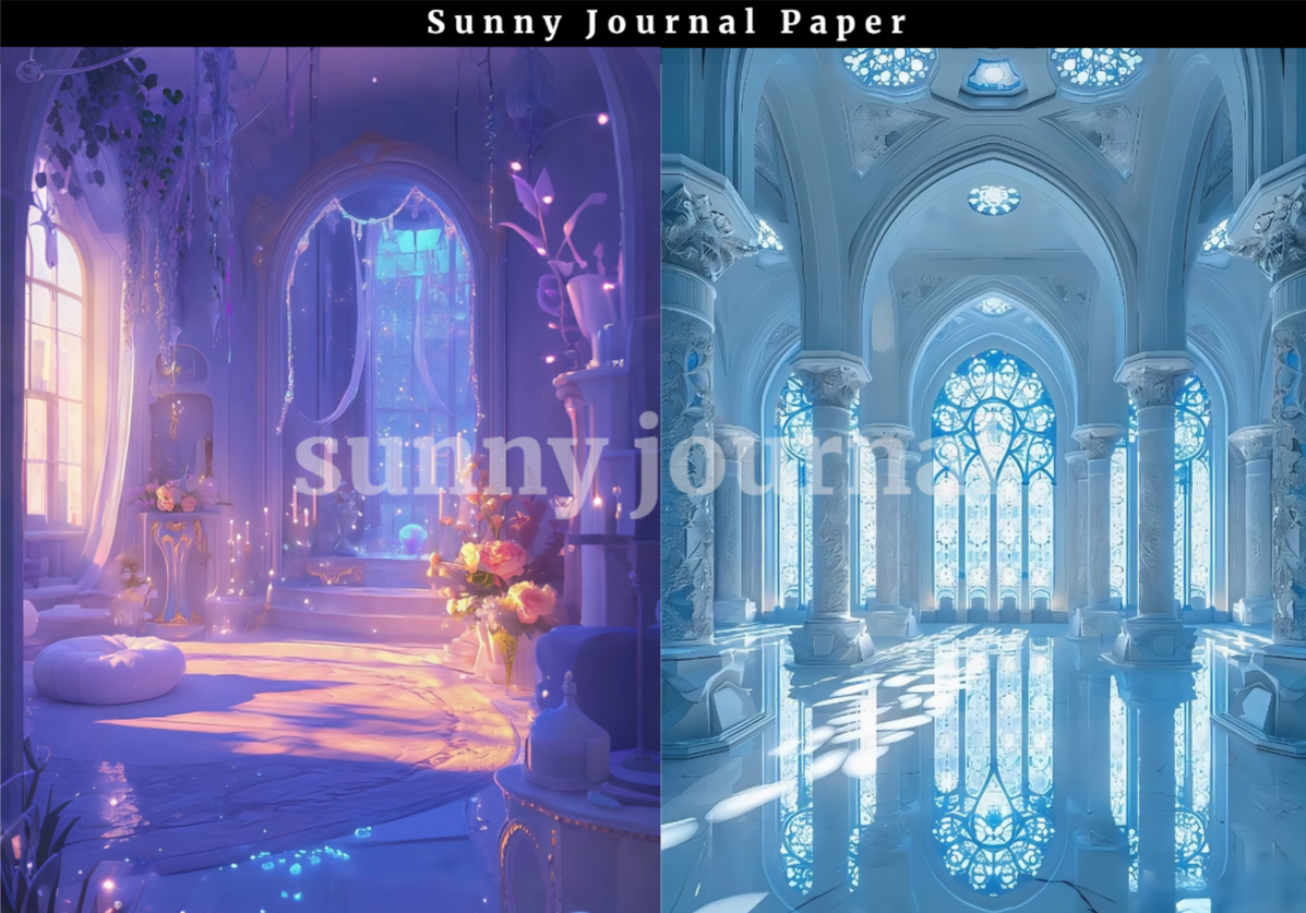 B0045-Princess Girls Fairy Background A5 paper 10pcs no repeat