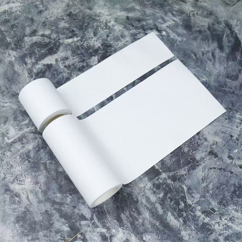 Extra Wide Plain White Background Sticker Tape Self-Adhesive with Release Paper