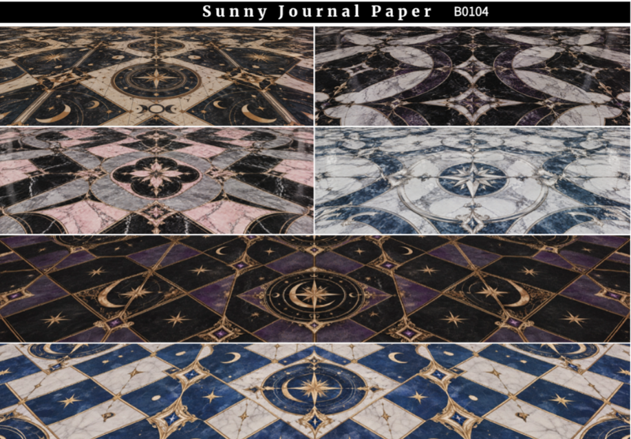 B0104--Multi-Size Ground Horizontal A5 paper 10pcs no repeat