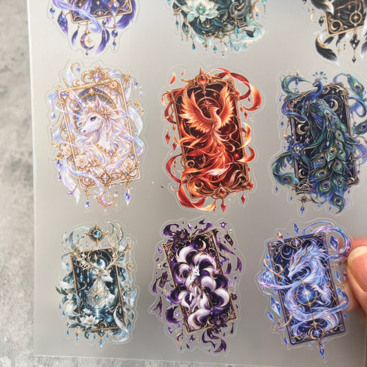 A0211--Animal Magic Cards PET Sticker 1 Pcs A5 Size