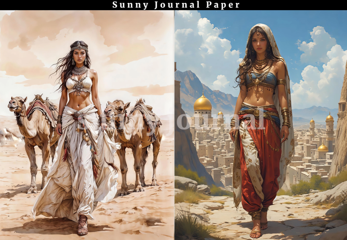 B0039-Arab style 20 images no repeat A5 Size