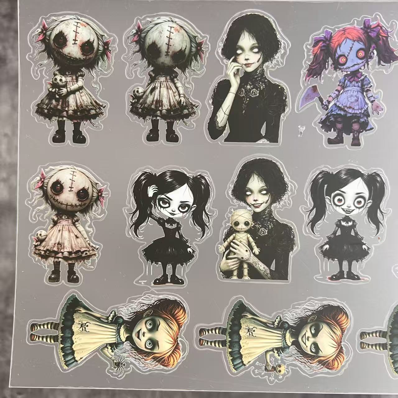 A0114--Creepy Horror Dolls Alice PET Sticker 1 Pcs A5 Size