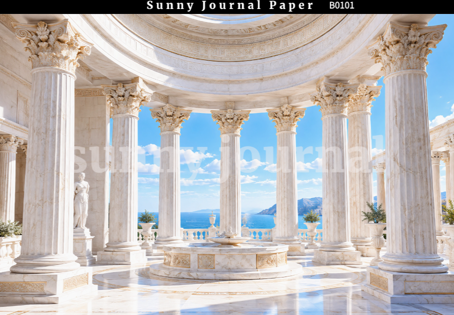 B0101--Ancient  Roman Horizontal A5 paper 15pcs no repeat
