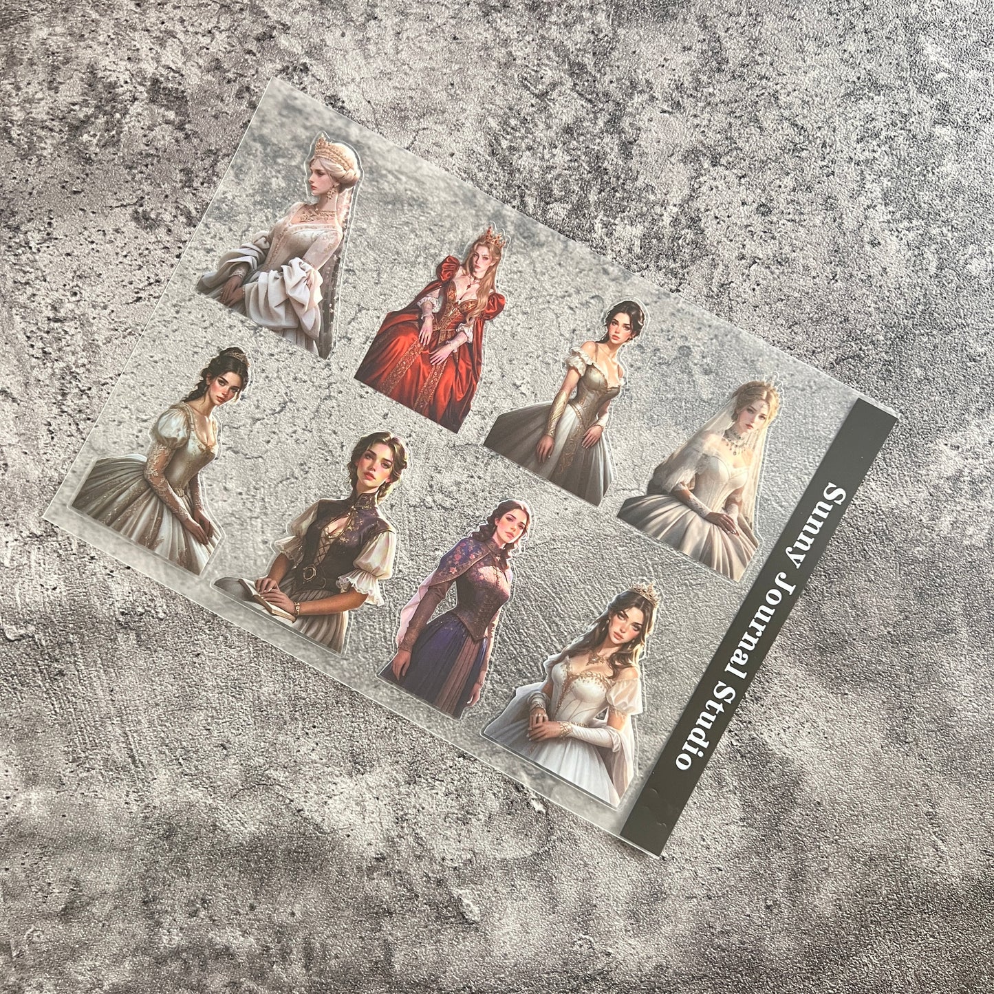 A0097--European Princess PET Sticker 1 Pcs A5 Size