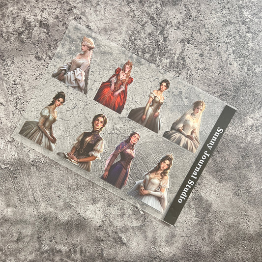 A0097--European Princess PET Sticker 1 Pcs A5 Size