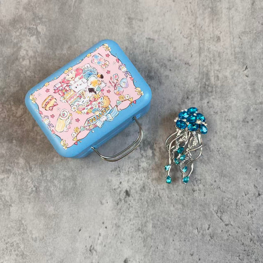 Sunny Handmade Blue Crystel Jellyfish Journal Clips