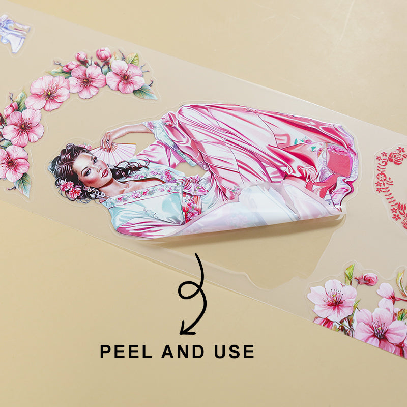 Tape Roll Set 《Cherry Blossom》4 rolls (2 roll PET+2 roll Washi)