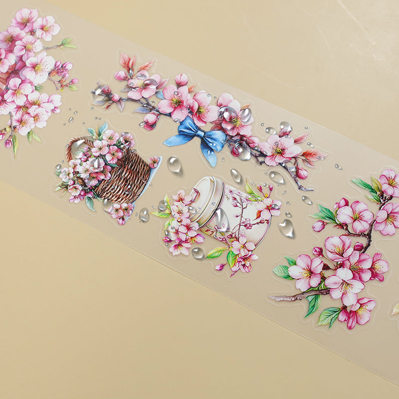 Tape Roll Set 《Cherry Blossom》4 rolls (2 roll PET+2 roll Washi)