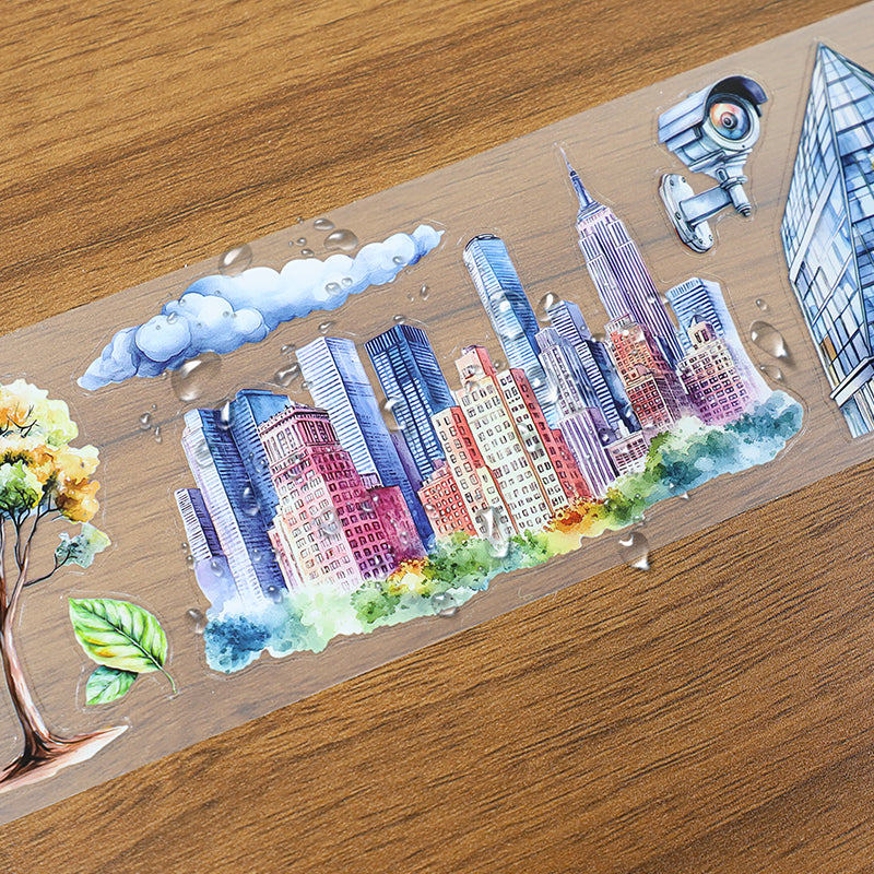 Tape Roll Set 《Colorful World》4 rolls (2 roll PET+2 roll Washi)