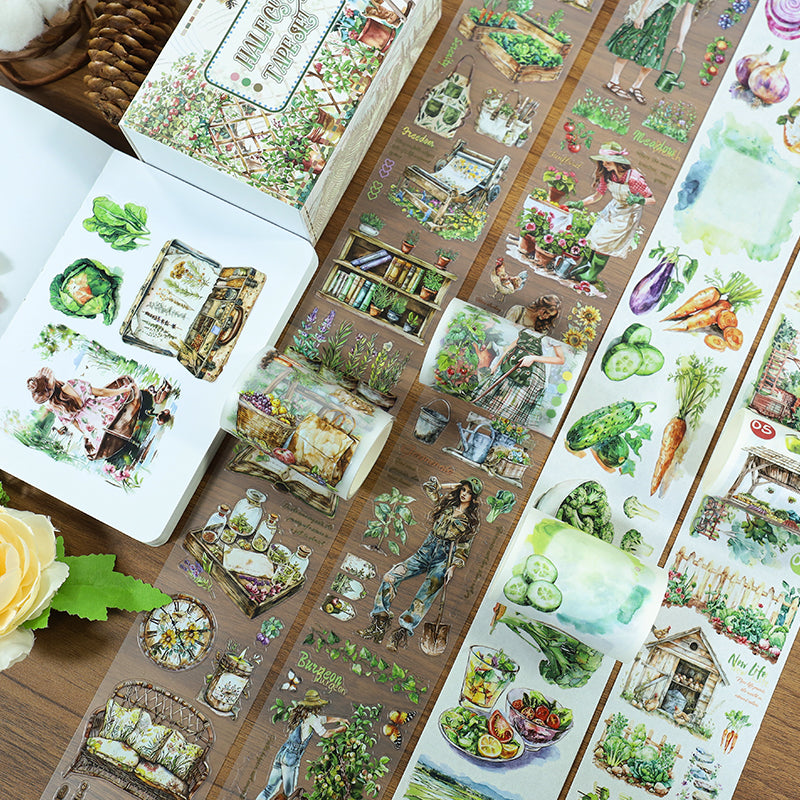 Tape Roll Set《Rustic Farm》4 rolls (2 roll PET+2 roll Washi)