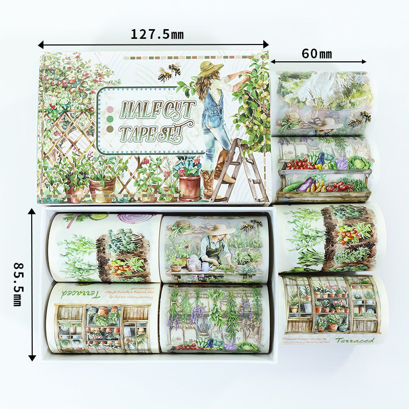 Tape Roll Set《Rustic Farm》4 rolls (2 roll PET+2 roll Washi)