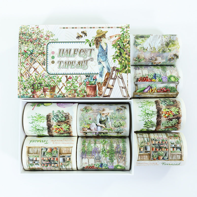 Tape Roll Set《Rustic Farm》4 rolls (2 roll PET+2 roll Washi)