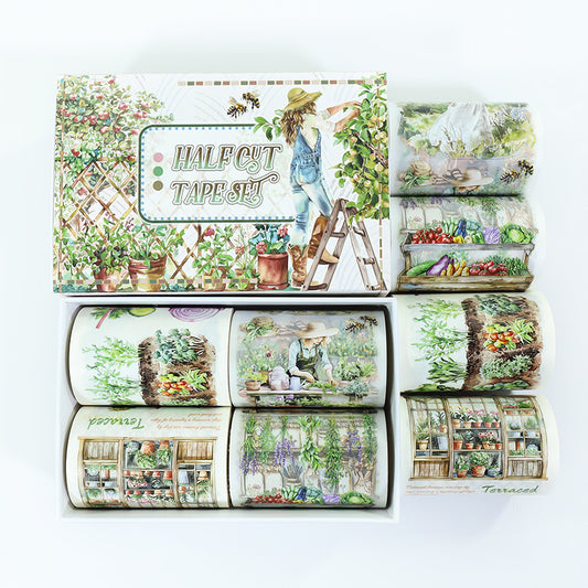 Tape Roll Set《Rustic Farm》4 rolls (2 roll PET+2 roll Washi)