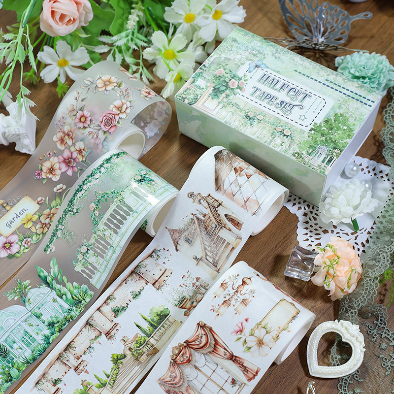 Tape Roll Set《Western Mansion》4 rolls (2 roll PET+2 roll Washi)