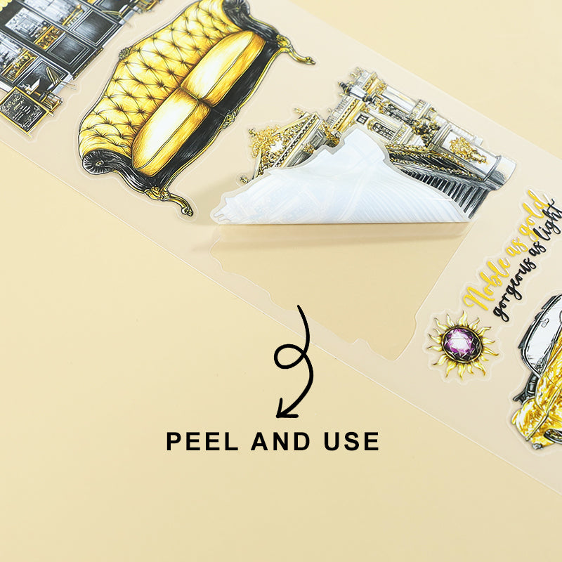 Tape Roll Set《Luxury Black Gold》4 PET Rolls