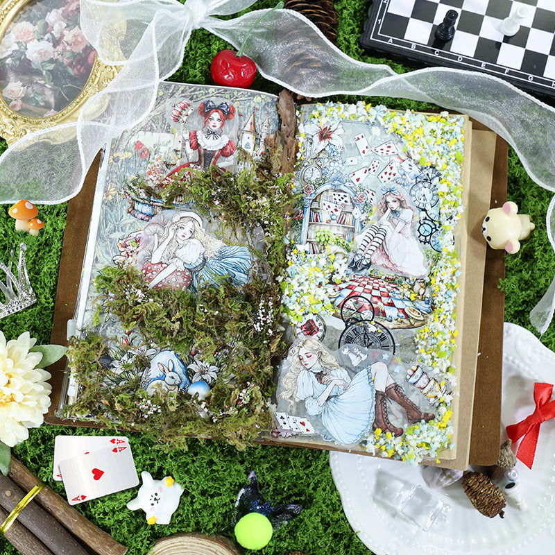 Tape Roll Set 《Fairy Blue Alice》PET Tape 4 rolls