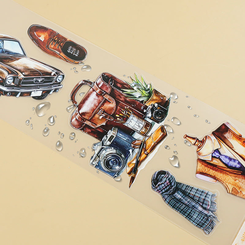 Tape Roll Set《Vintage Gentleman》4 rolls (3 roll PET+1 roll Washi)