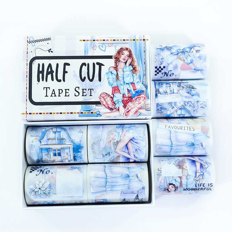 Tape Roll Set《Azure Blue》4 PET Rolls