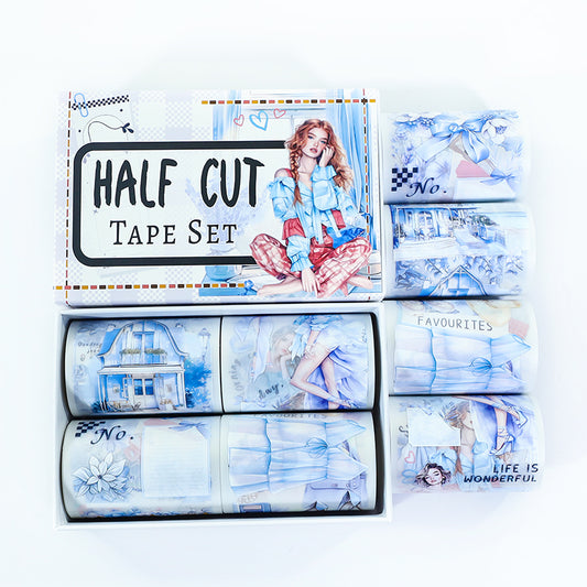 Tape Roll Set《Azure Blue》4 PET Rolls