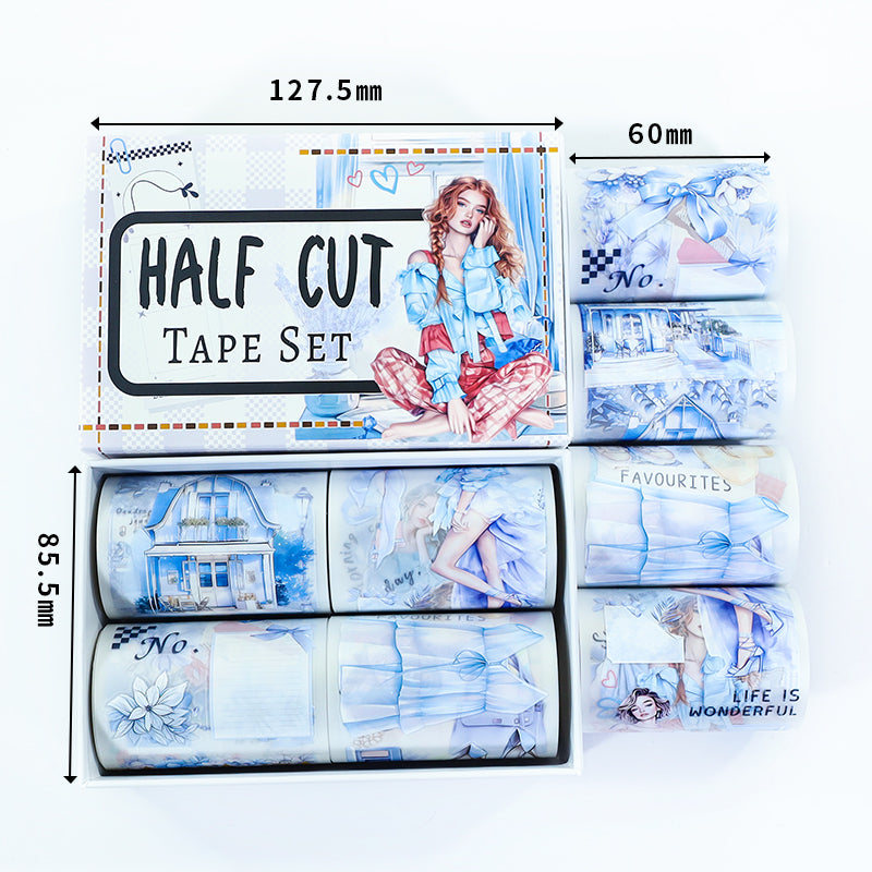 Tape Roll Set《Azure Blue》4 PET Rolls