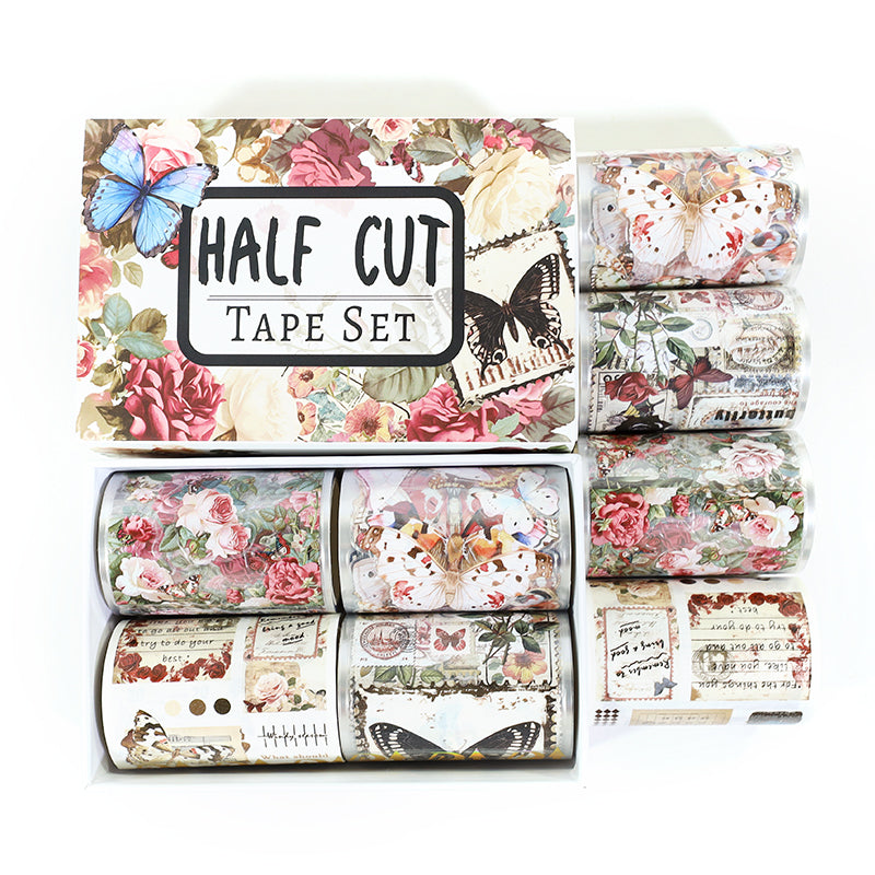 Tape Roll Set 《Butterfly Envelope》4 rolls (2 roll PET+2 roll Washi)