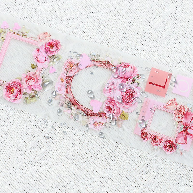 Tape Roll Set《Only Pink》4 rolls (2 roll PET+2 roll Washi)