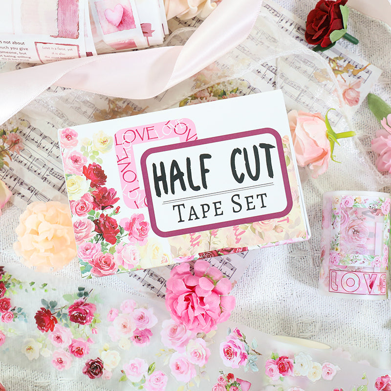 Tape Roll Set《Only Pink》4 rolls (2 roll PET+2 roll Washi)