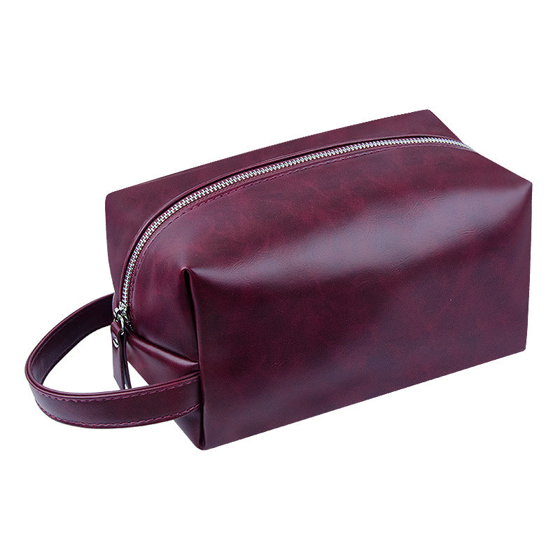 PU Leather Tote Tape Sticker Makeup Bag