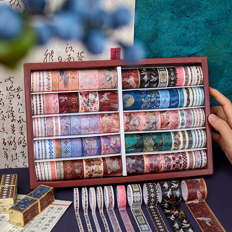 Chinese Traditional Washi Journal Set Tape Gift Box(100 sheets)