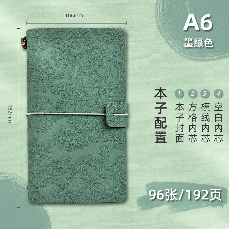 A6 vintage patterns journal
