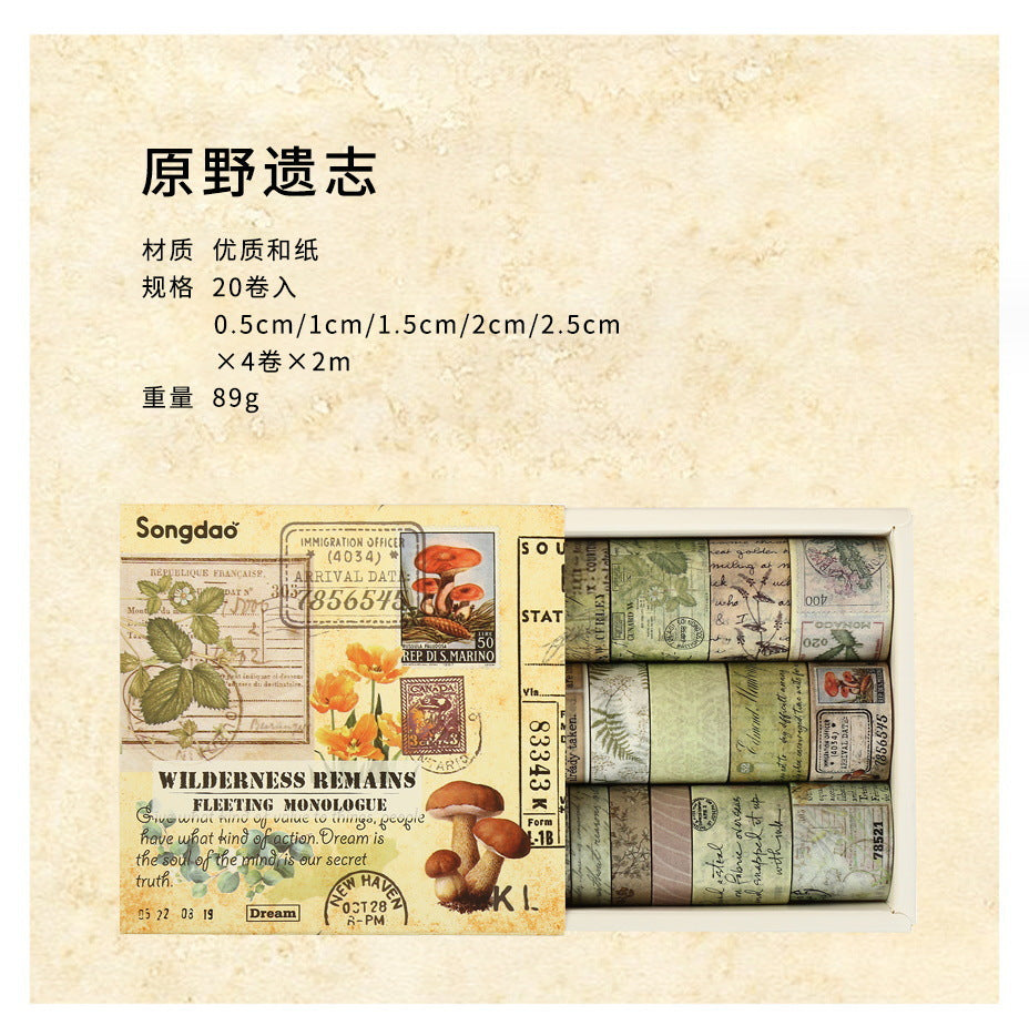 Vintage Scrapbook Tape Set 20 rolls