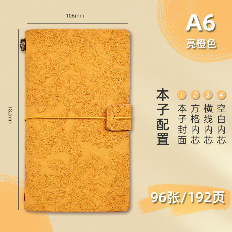 A6 vintage patterns journal