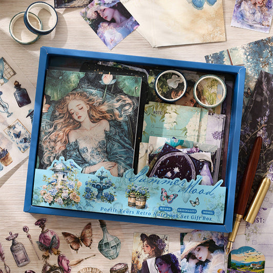 Journal Set---《Summer Mood》Paper/Stickers/Tape/Book