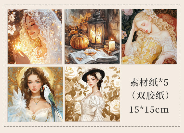 Journal Set---《Drifting Back to the Past》Paper/Stickers/Tape/Book