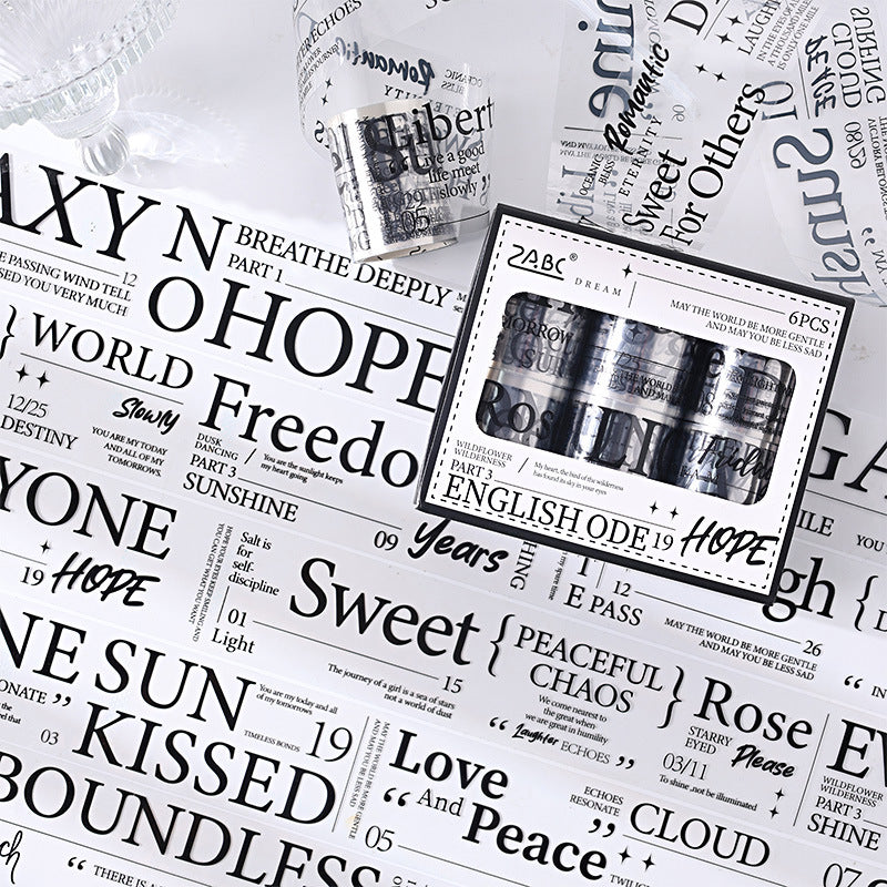 Tape Roll Set---《English Ode Gift Box Set》