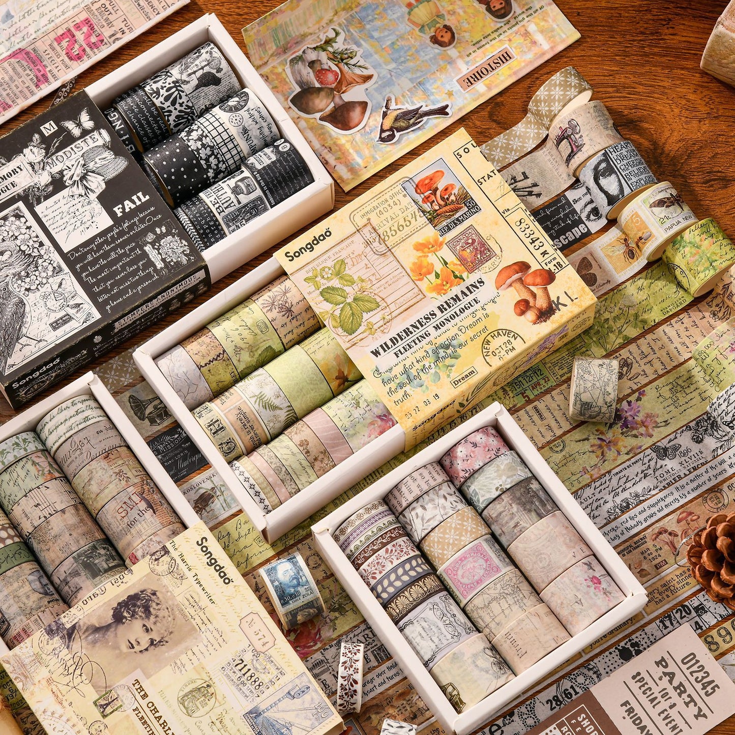 Vintage Scrapbook Tape Set 20 rolls