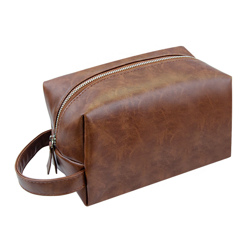 PU Leather Tote Tape Sticker Makeup Bag