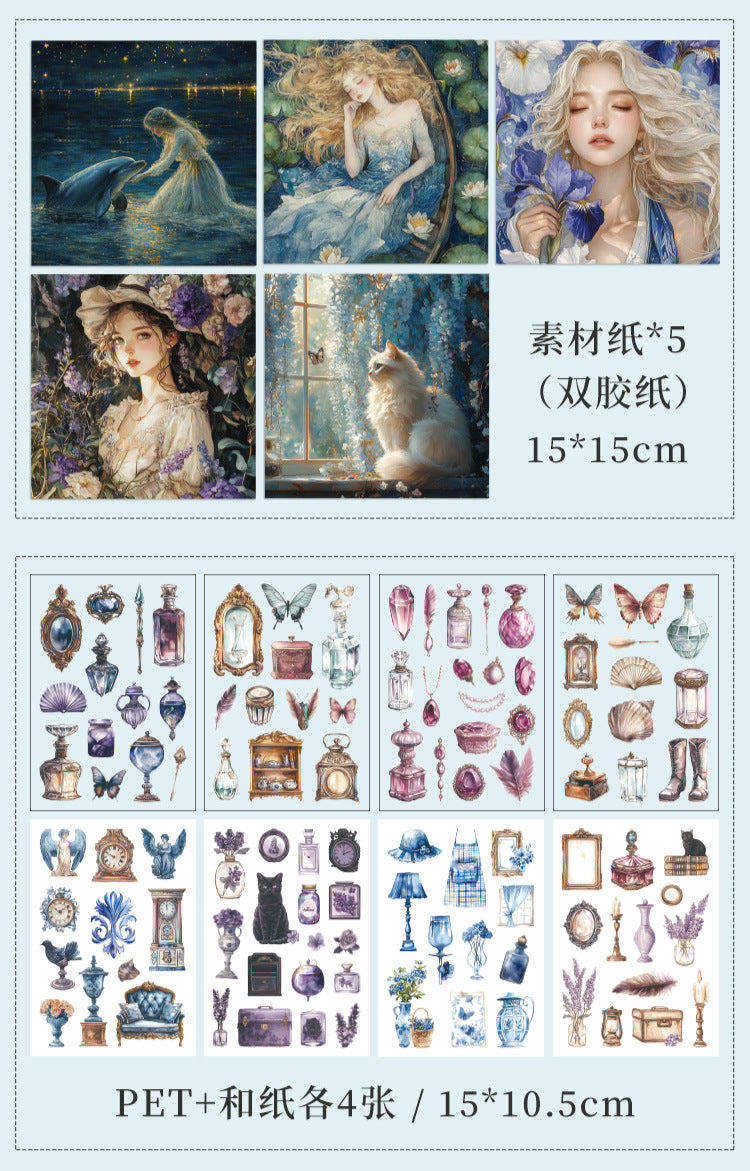 Journal Set---《Summer Mood》Paper/Stickers/Tape/Book