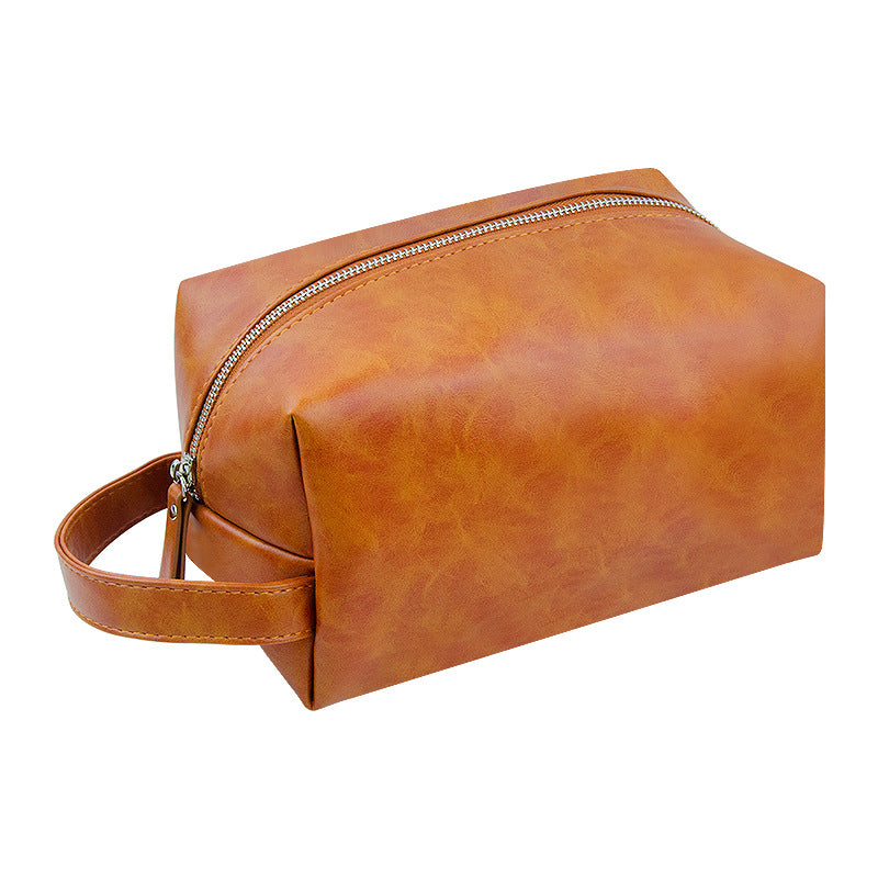 PU Leather Tote Tape Sticker Makeup Bag