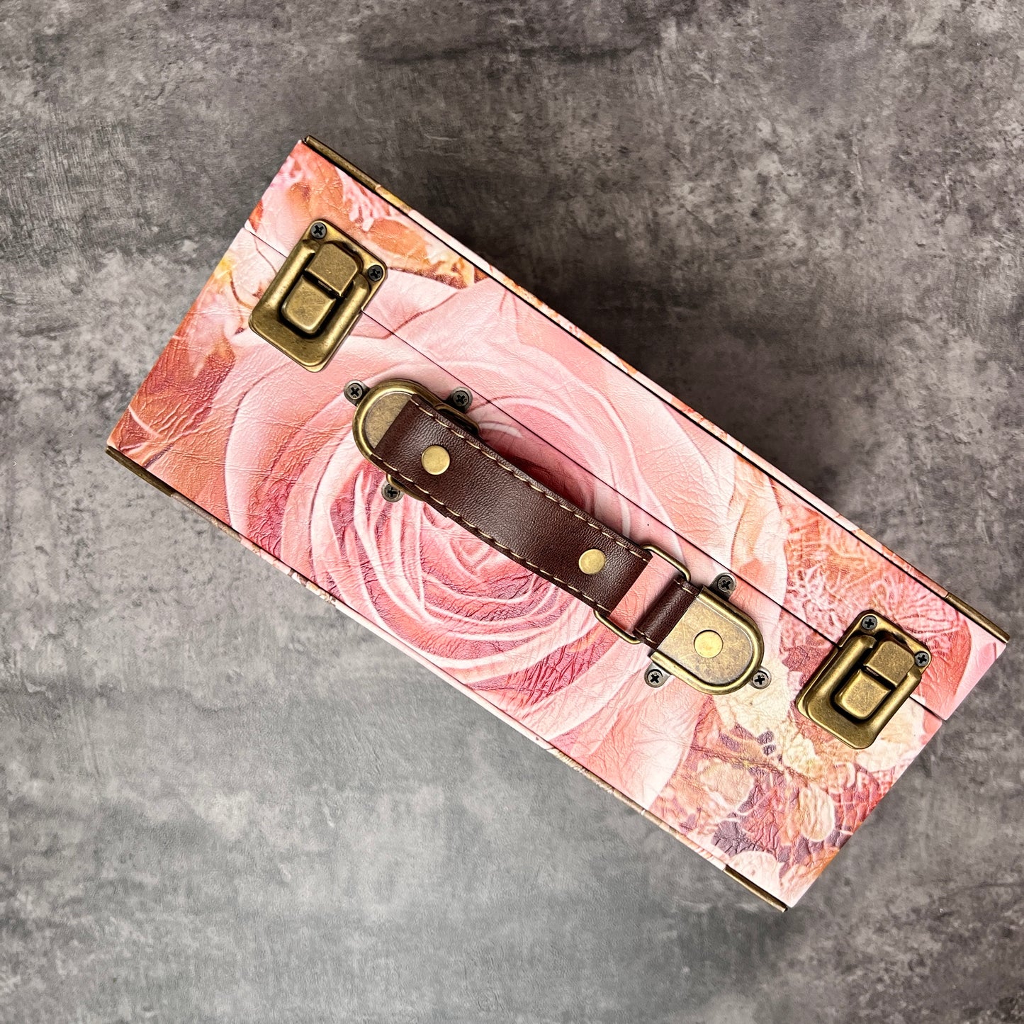 D0011 Pink Rose Paris Wooden Box