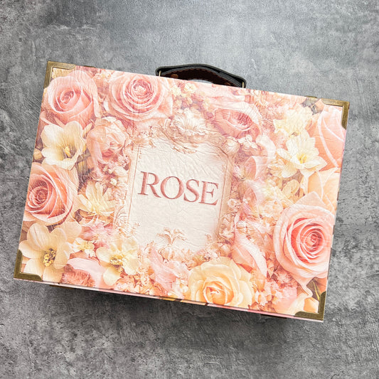 D0011 Pink Rose Paris Wooden Box