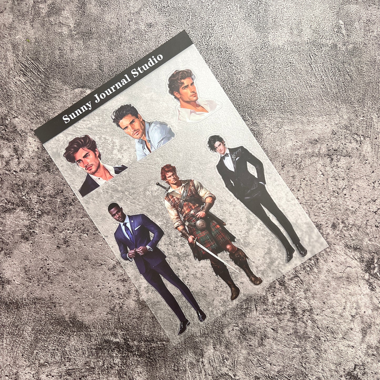 A0030-- Handsome Men PET Sticker 1 Pcs A5 Size