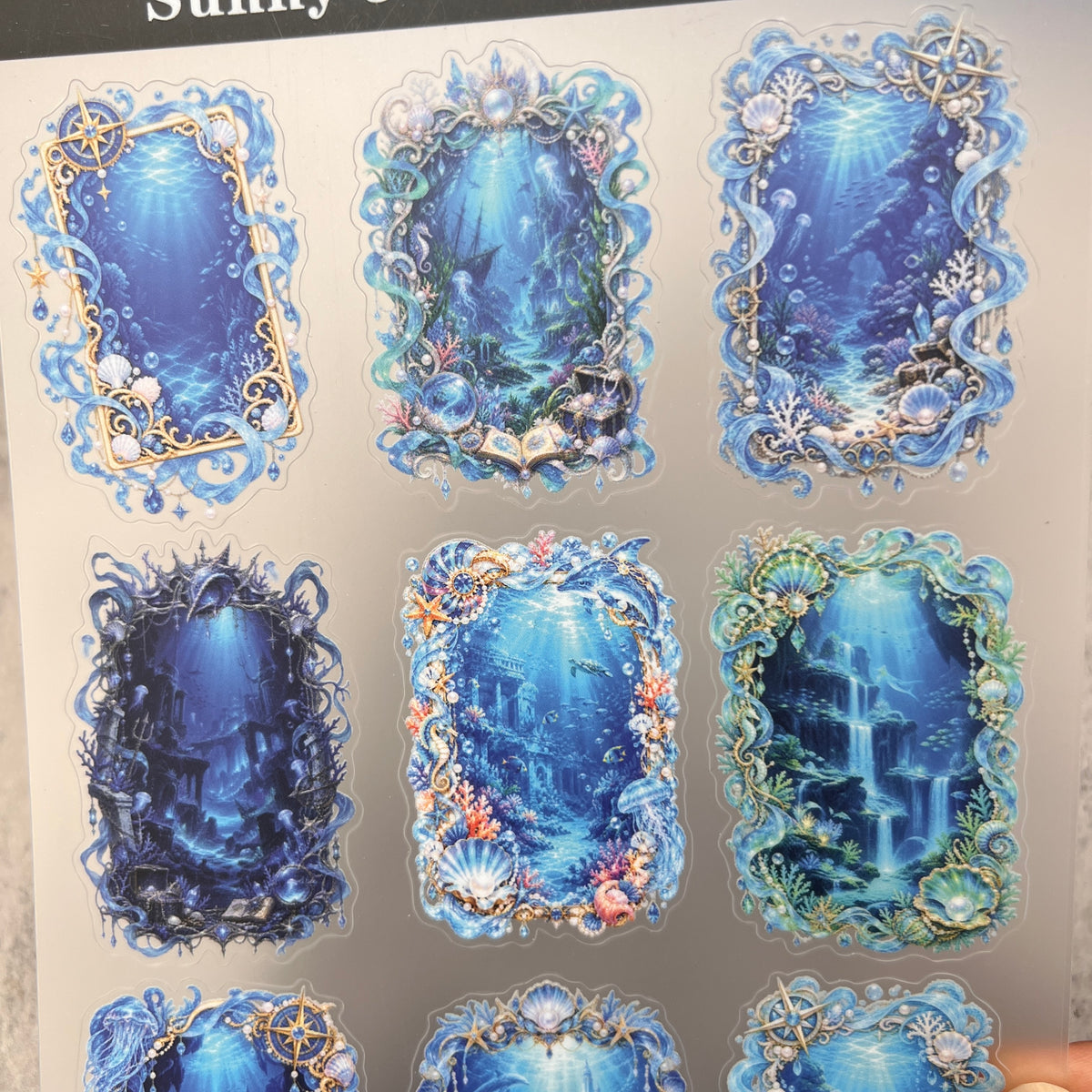 A0226--Ocean Underwater PET Sticker 1 Pcs A5 Size