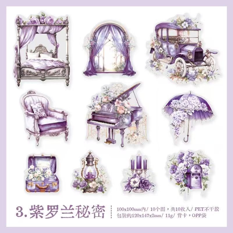 Home Decor PET Stickers 10 Sheets Per Pack