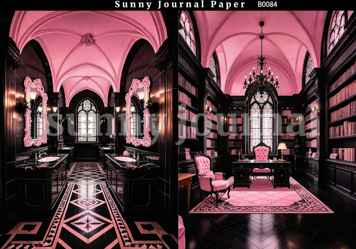 B0084-Luxury Interior Background A5 paper 10pcs no repeat