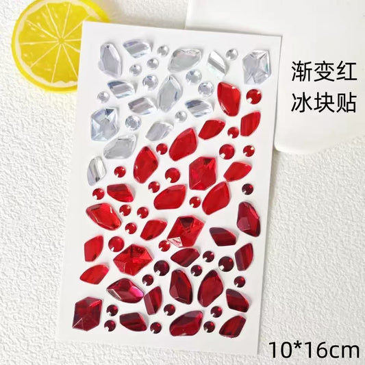 Gradient Fancy Shape Gem 3D Stickers