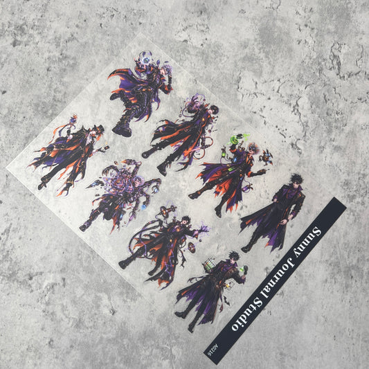 A0216--Halloween Mad Scientists PET Sticker 1 Pcs A5 Size