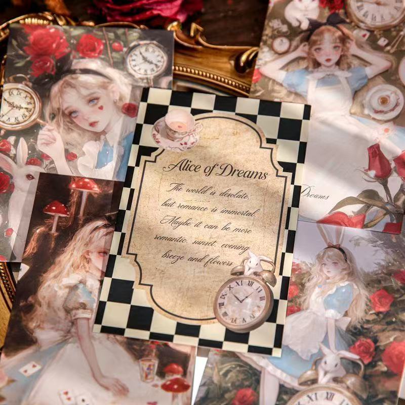 Limitied Edition Alice in Wonderland Postcard 30pcs Journal Gift Box