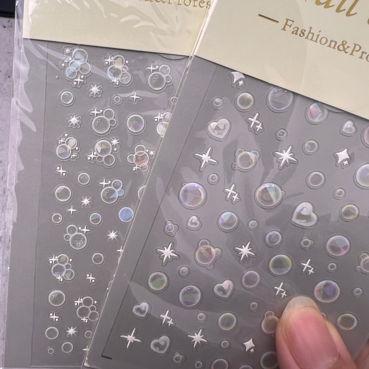 Mini Iridescent Bubble Embossed 3D Sticker
